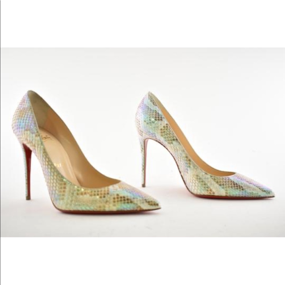BRAND NEW Christian Louboutin so Kate 120 python sirene size 36.5